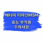 애터미 터마신 MSM 관절 영양제 성분 60대 영양제 추천