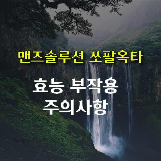 맨즈솔루션 쏘팔옥타 전립선약 효과 부작용