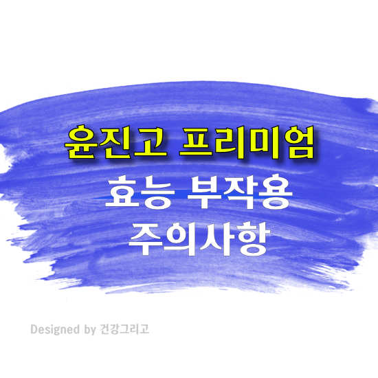 윤진고 프리미엄 부작용 효능 성분