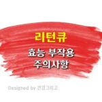 리턴큐 부작용 효과 성분