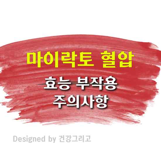 마이락토 혈압 부작용 효능 성분 복용법 혈압약
