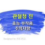 관절청 진 효과 부작용 복용법