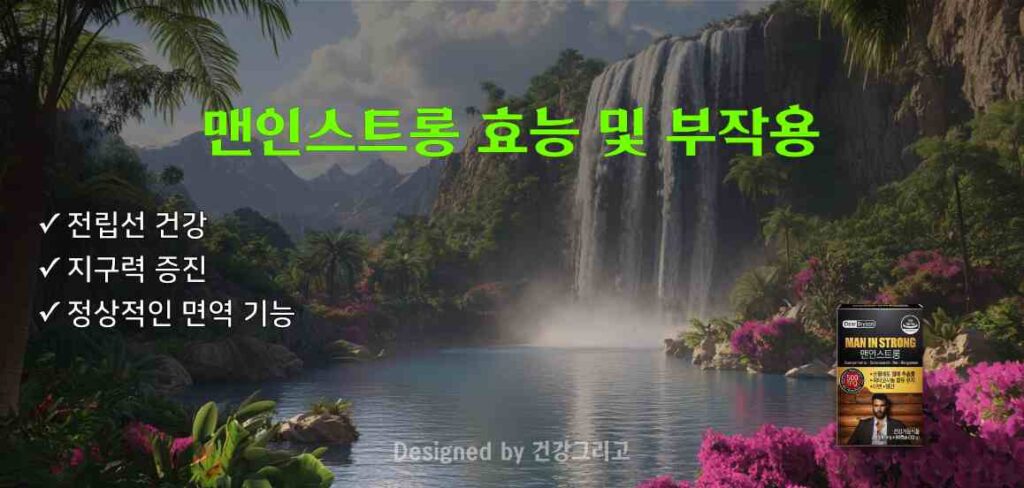 맨인스트롱 부작용 복용법 전립선 비대증 관련 성분
